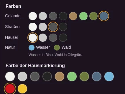 Farbauswahl im Generator